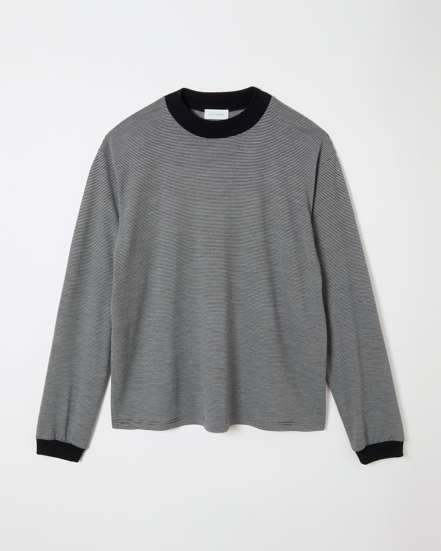 Mock-neck Wool Long T-shirt _ BORDER
