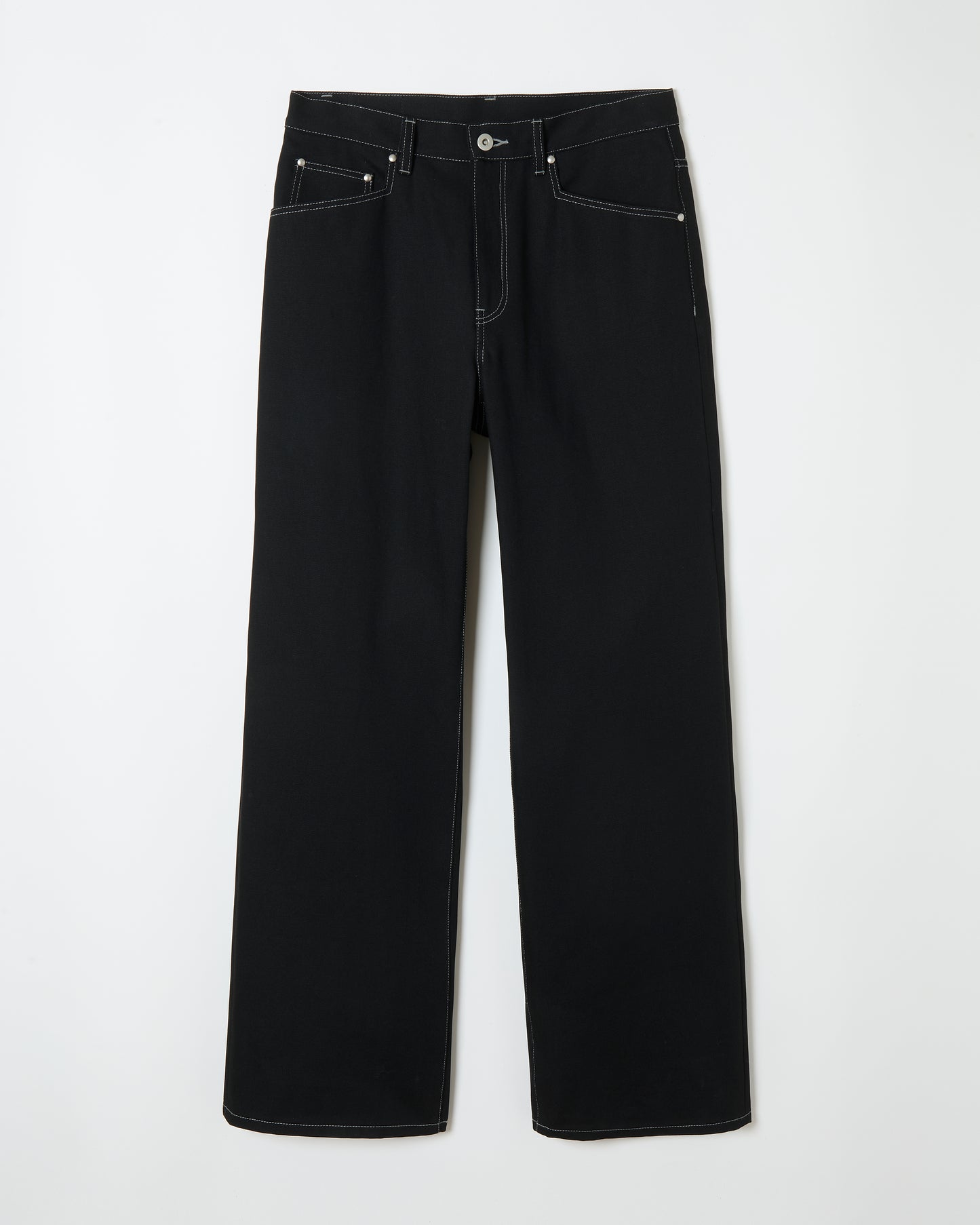 Raw Denim Pants _ BLACK
