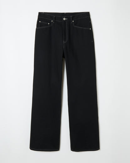 Raw Denim Pants _ BLACK