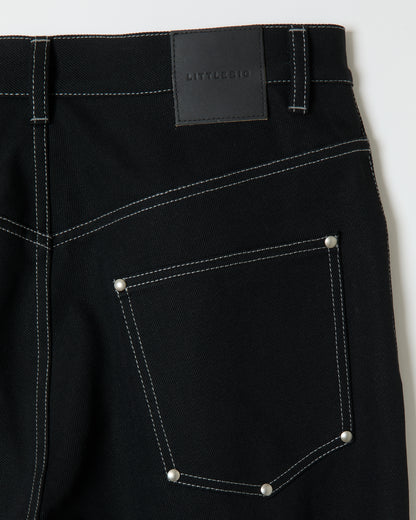 Raw Denim Pants _ BLACK