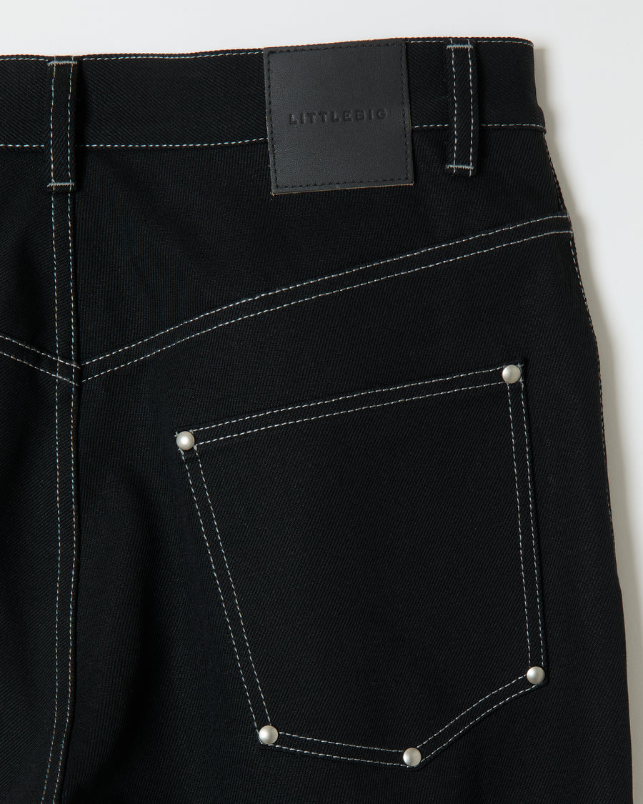 Raw Denim Pants _ BLACK