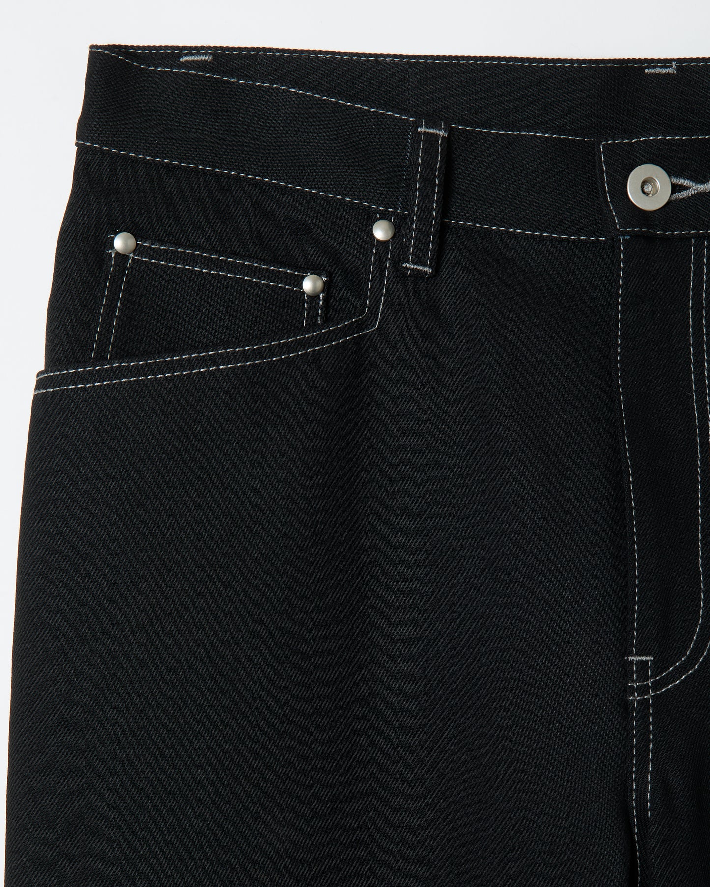 Raw Denim Pants _ BLACK