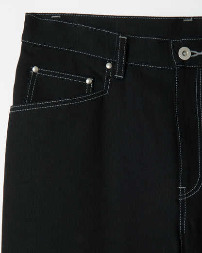 Raw Denim Pants _ BLACK