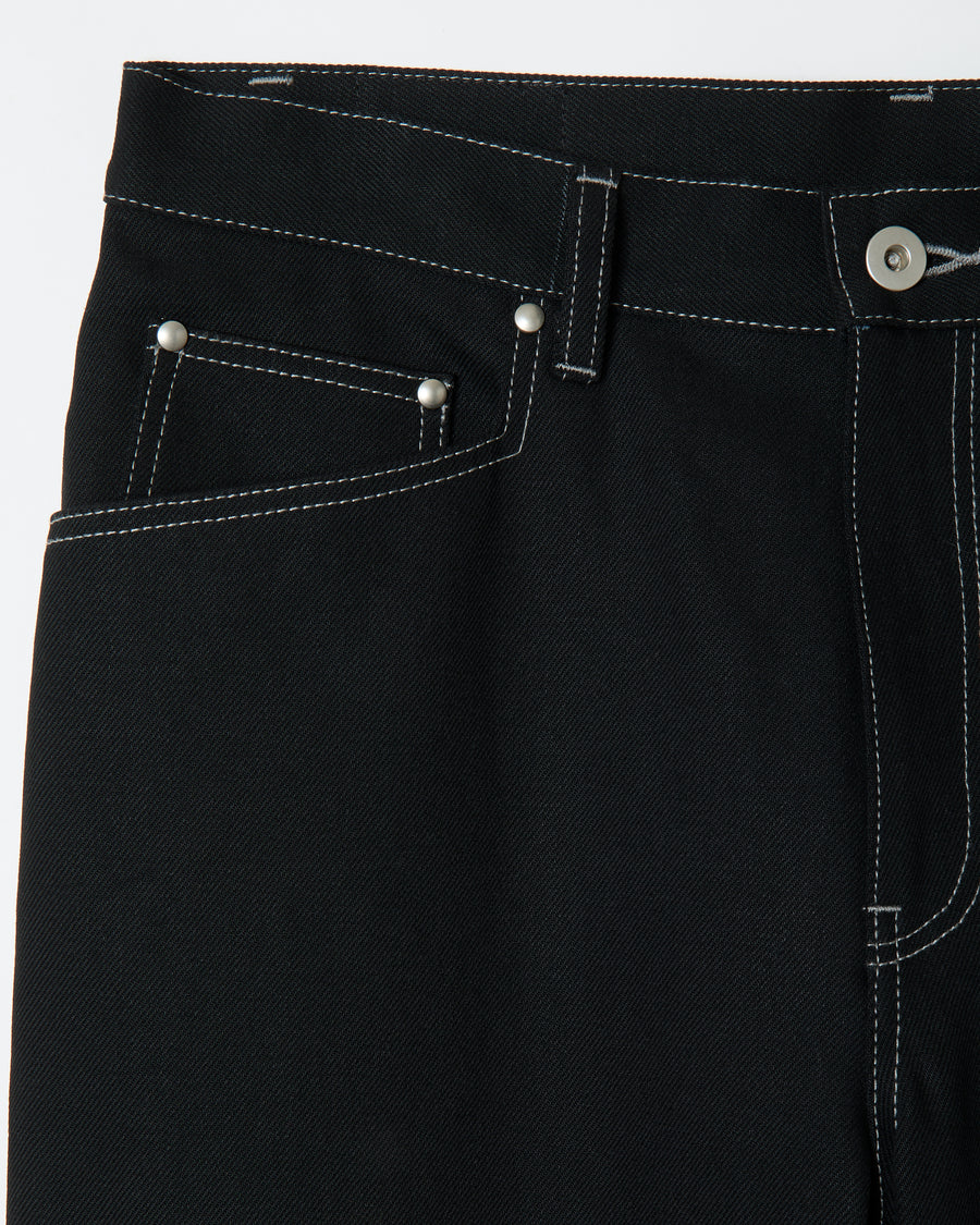 Raw Denim Pants _ BLACK