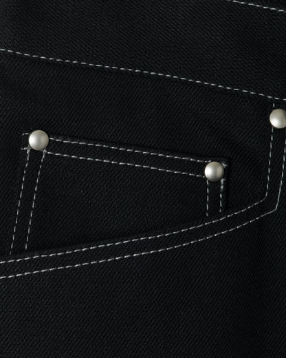 Raw Denim Pants _ BLACK