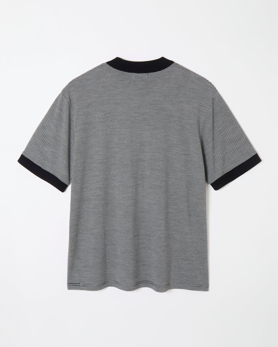 Mock-neck Wool T-shirt _ BORDER