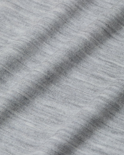 Mock-neck Wool Long T-shirt _ GREY/BLACK