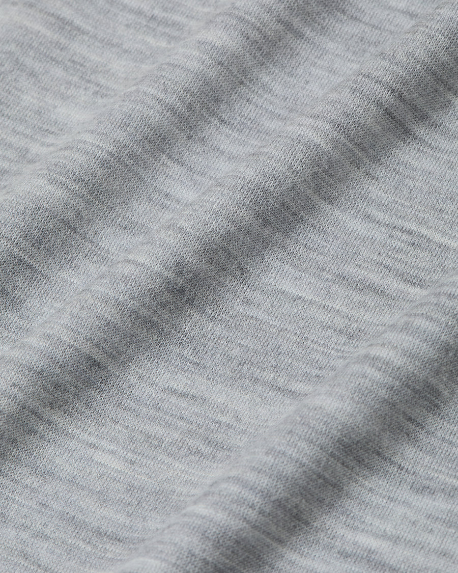 Mock-neck Wool T-shirt _ GREY/BLACK