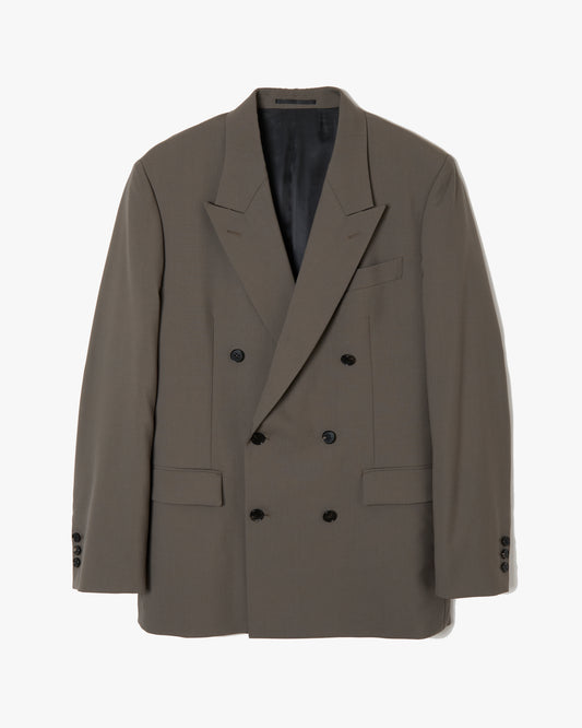 Wool Double Breasted Jacket _ GREY
