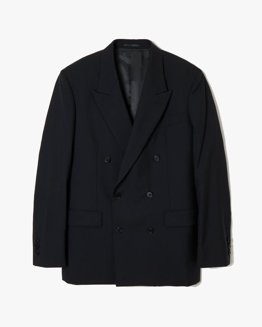 Wool Double Breasted Jacket _ BLACK