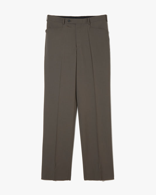 Wool Straight Trousers _ GREY