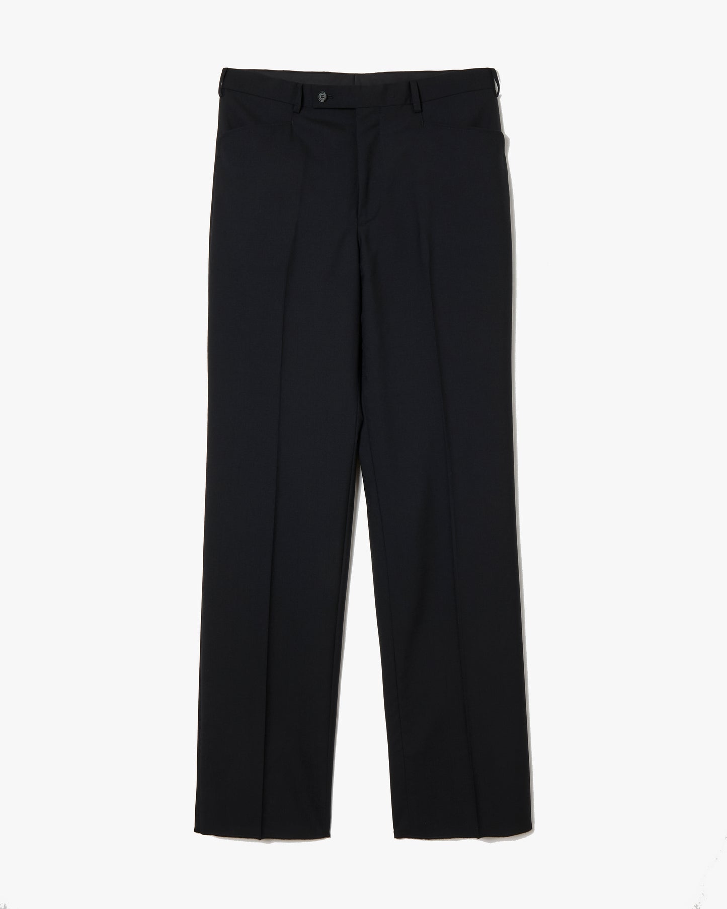 Wool Straight Trousers _ BLACK