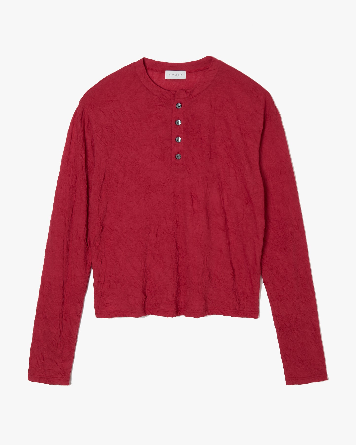 【SAMPLE】Henly-neck Long T-shirt _ Red
