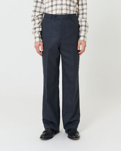 Wool Straight Trousers _ GREY