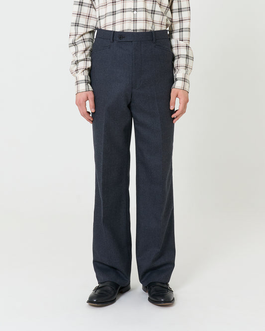 Wool Straight Trousers _ GREY
