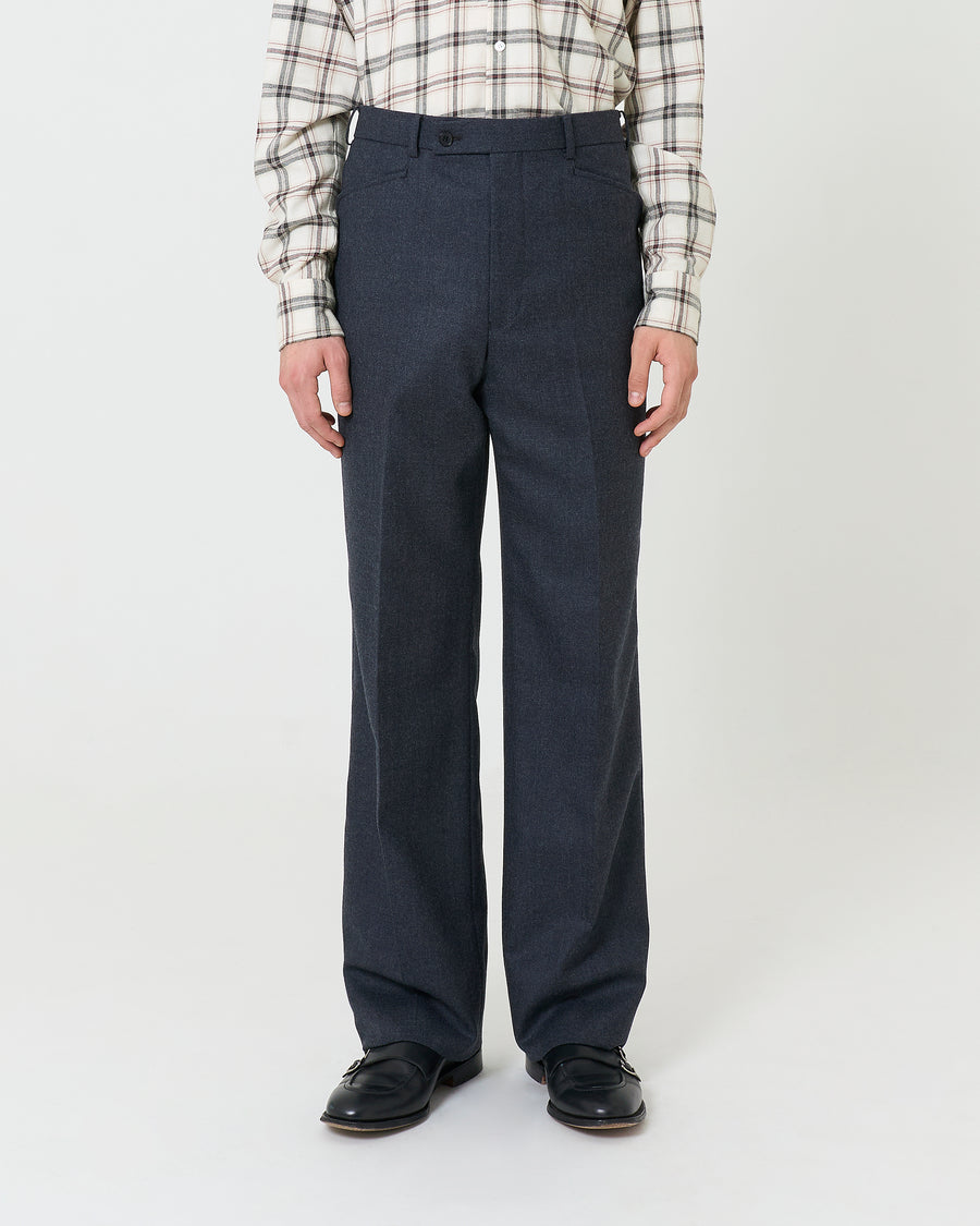 Wool Straight Trousers _ GREY