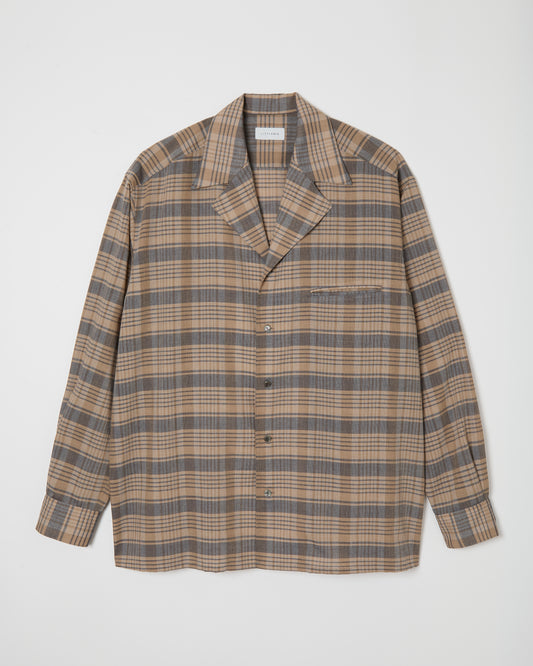 Notched Lapel Shirts _ Brown