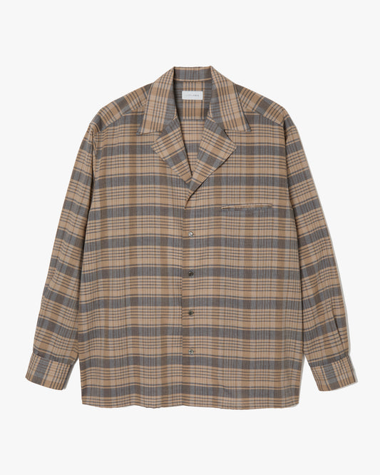 Notched Lapel Shirts _ Brown