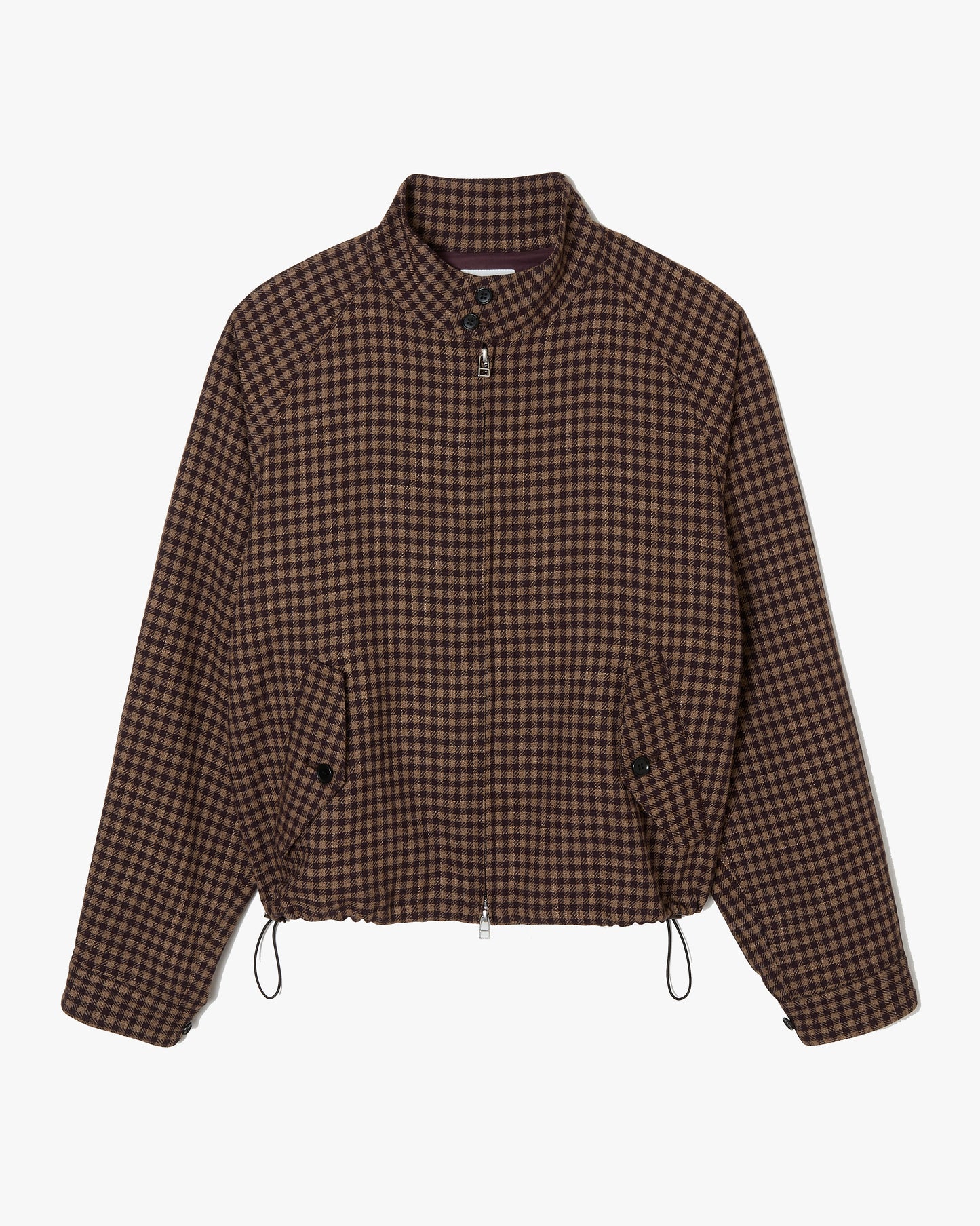 【SAMPLE】Gingham Harrington Blouson _ BROWN
