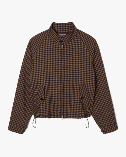 【SAMPLE】Gingham Harrington Blouson _ BROWN