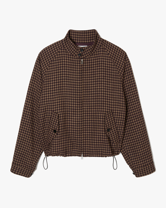 【SAMPLE】Gingham Harrington Blouson _ BROWN
