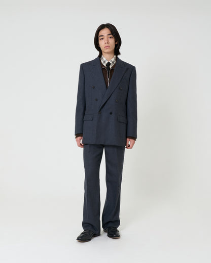 Wool Double Breasted Jacket _ GREY
