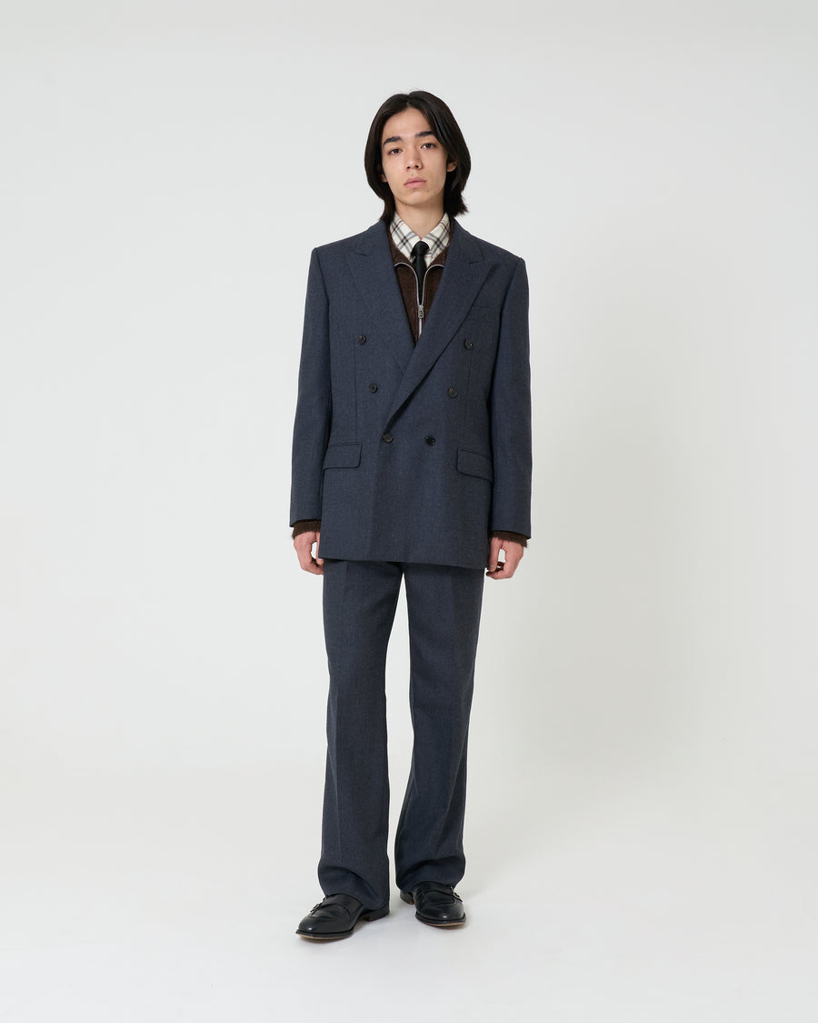 Wool Double Breasted Jacket _ GREY