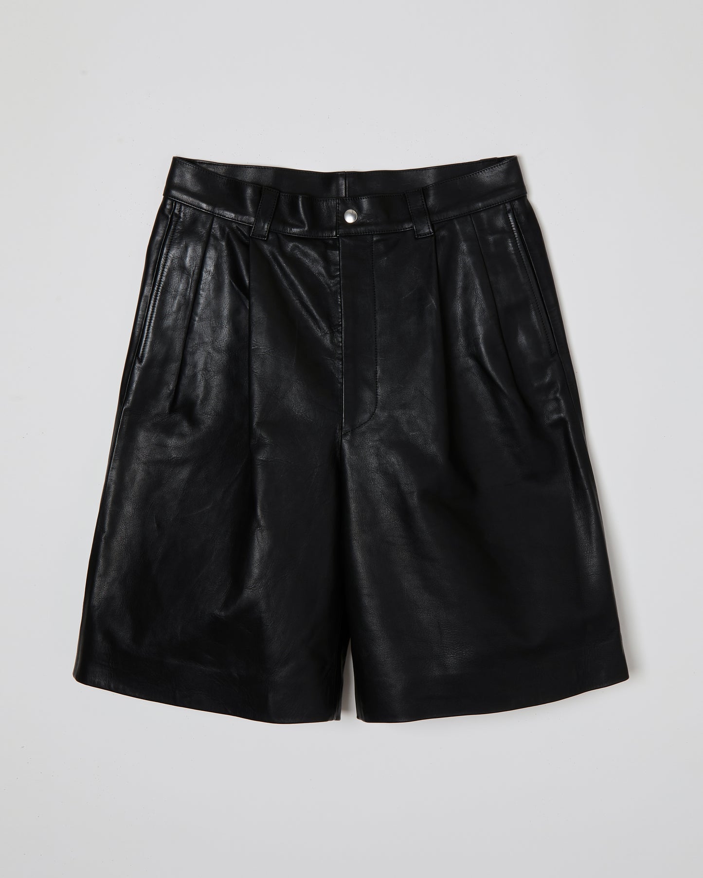 Leather Baggy Shorts