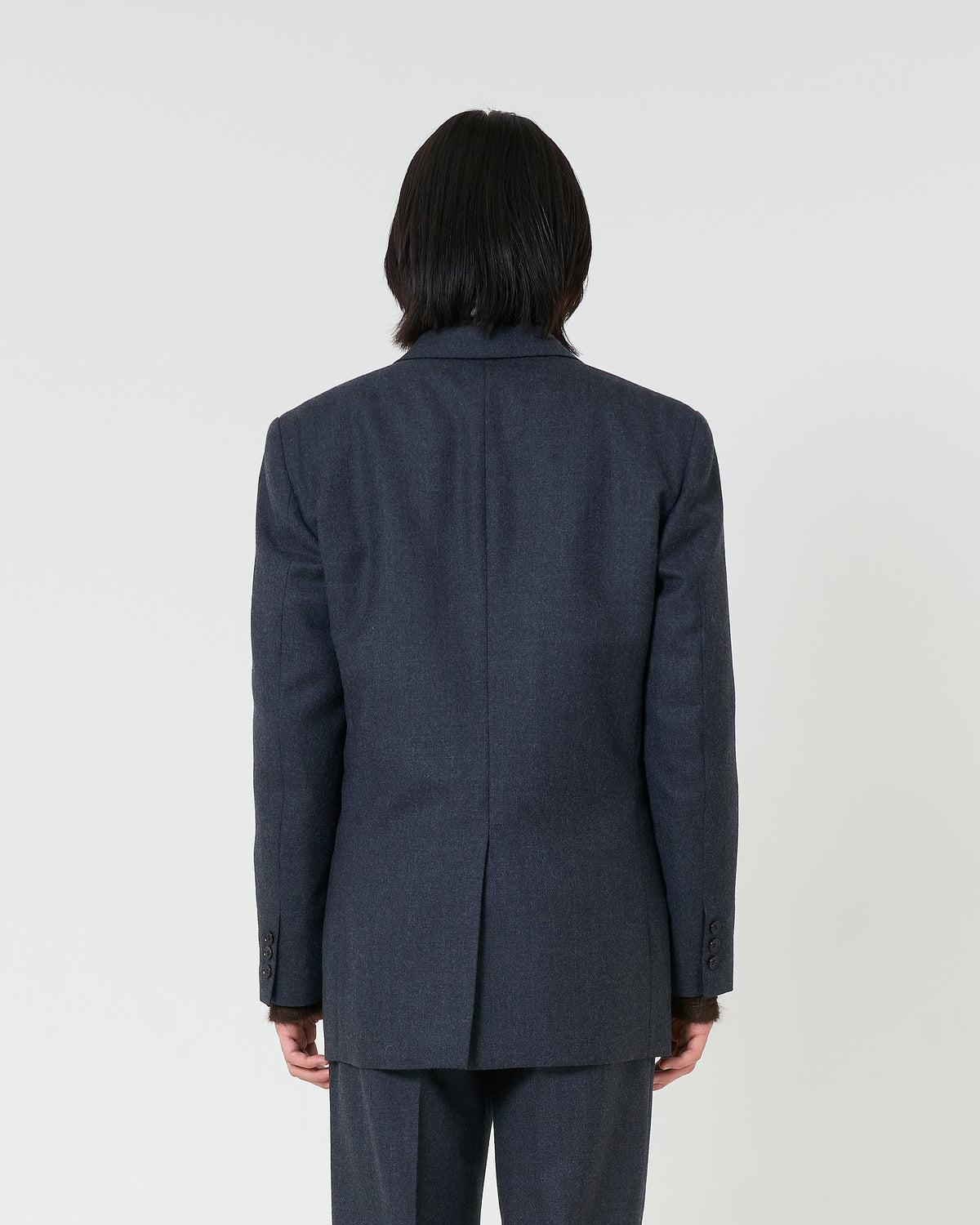 Wool Double Breasted Jacket _ GREY