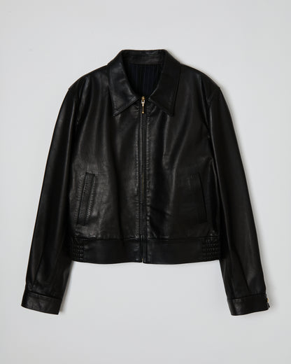 Leather Harrington Jacket
