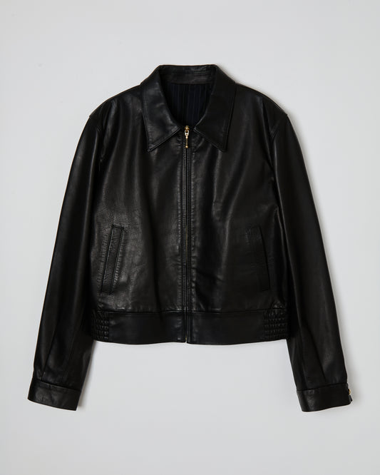 Leather Harrington Jacket