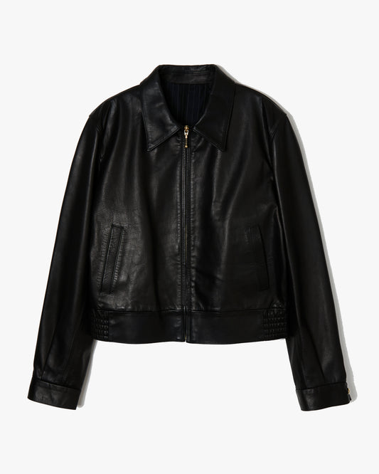 Leather Harrington Jacket