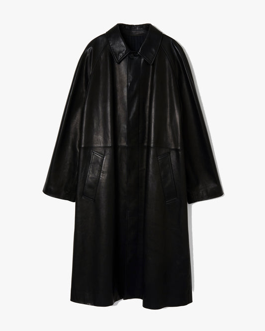 Leather Coat _ BLACK