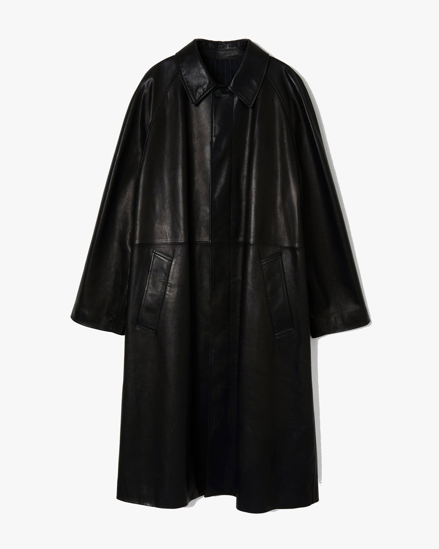 Leather Coat _ BLACK