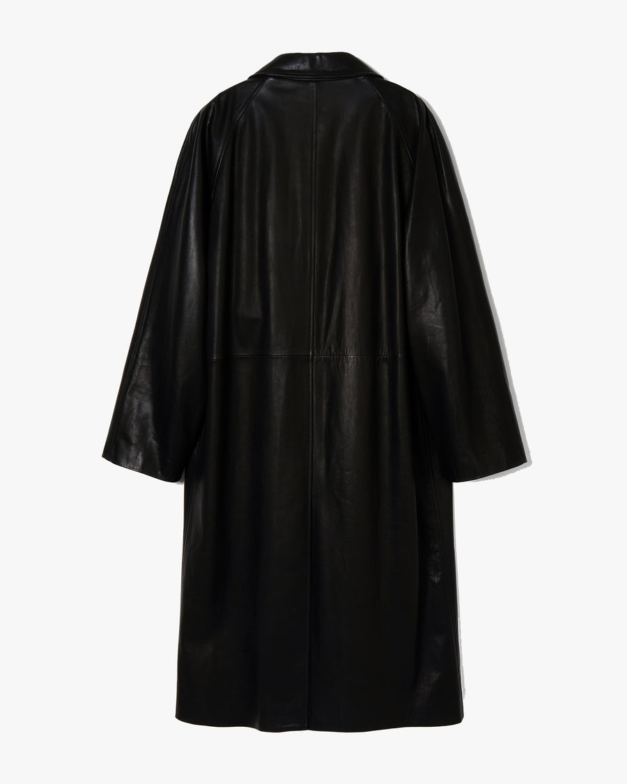 Leather Coat _ BLACK