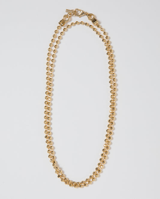 【SAMPLE】Cutting Ball Long Necklace & Bracelet _ GOLD