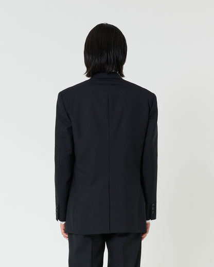 Black Wool Double Breasted Jacket _ BLACK
