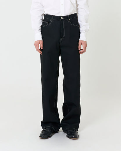 Raw Denim Pants _ BLACK
