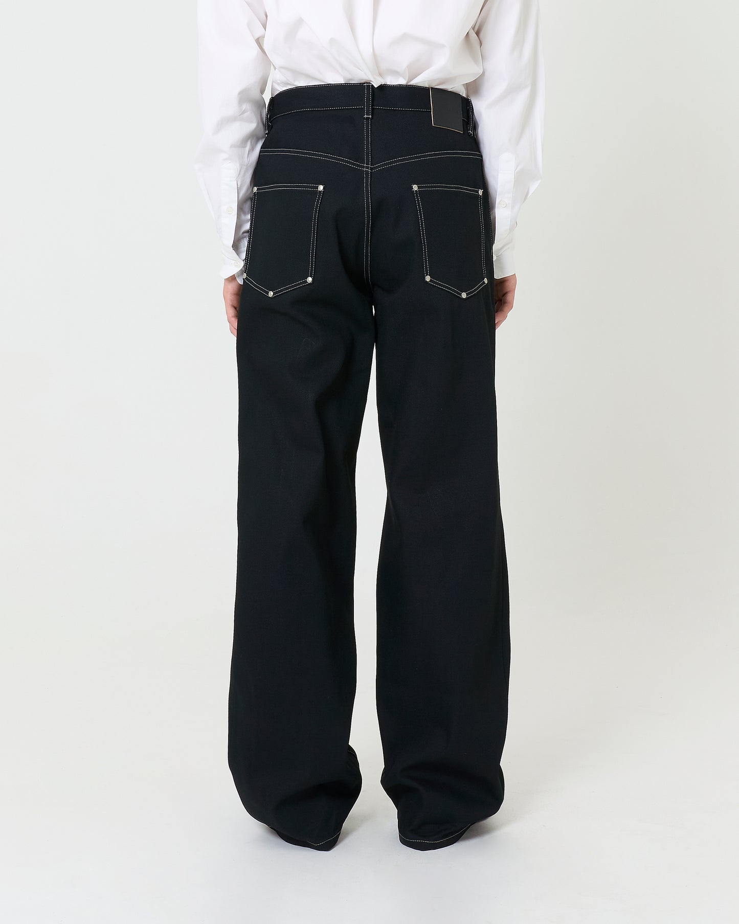 Raw Denim Pants _ BLACK