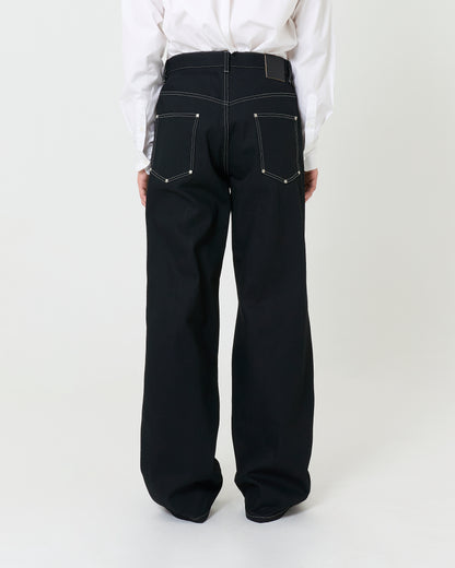 Raw Denim Pants _ BLACK