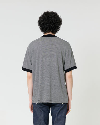 Mock-neck Wool T-shirt _ BORDER