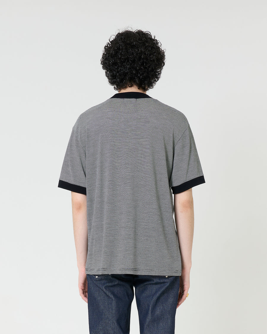 Mock-neck Wool T-shirt _ BORDER