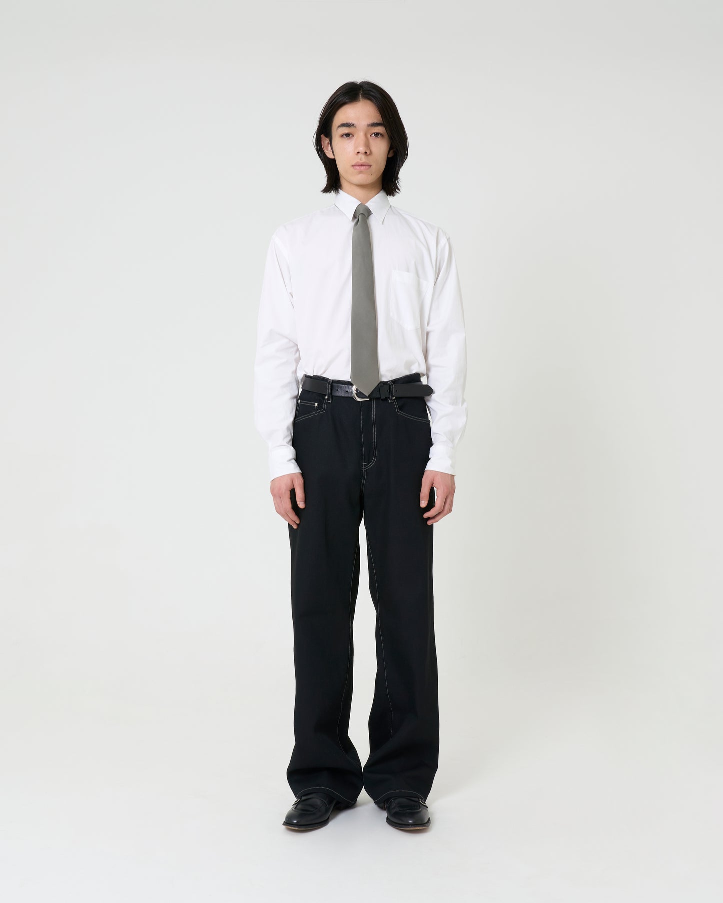 Raw Denim Pants _ BLACK