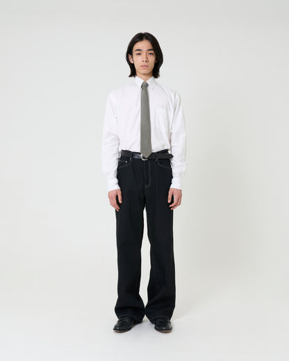 Raw Denim Pants _ BLACK