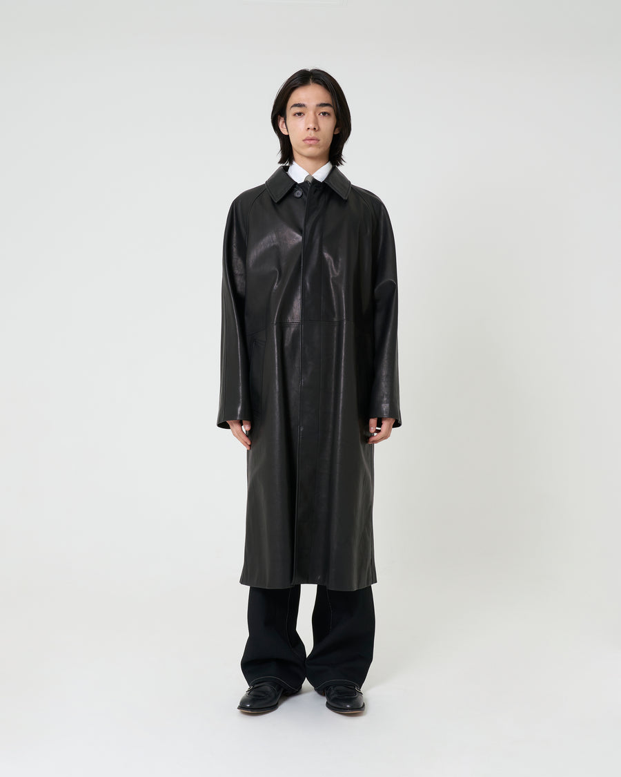 Leather Coat _ BLACK