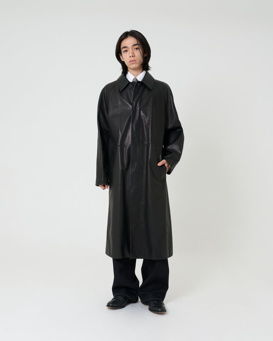 Leather Coat _ BLACK
