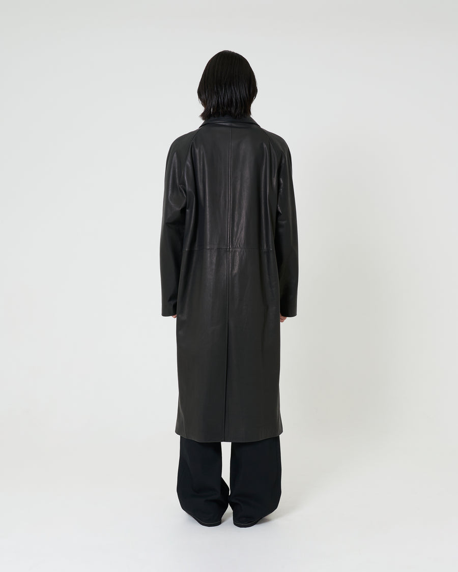 Leather Coat _ BLACK
