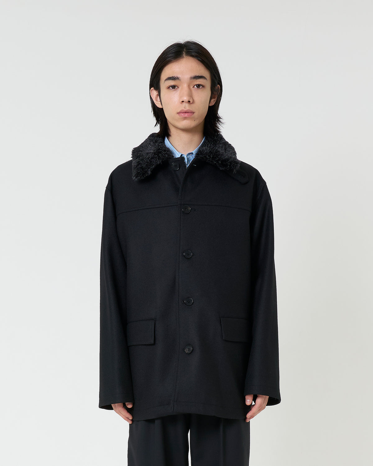 Wool Car Coat ‗ BLACK