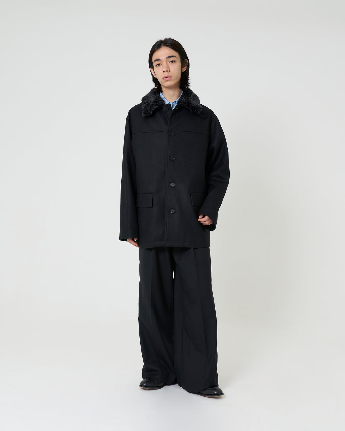 Wool Car Coat ‗ BLACK