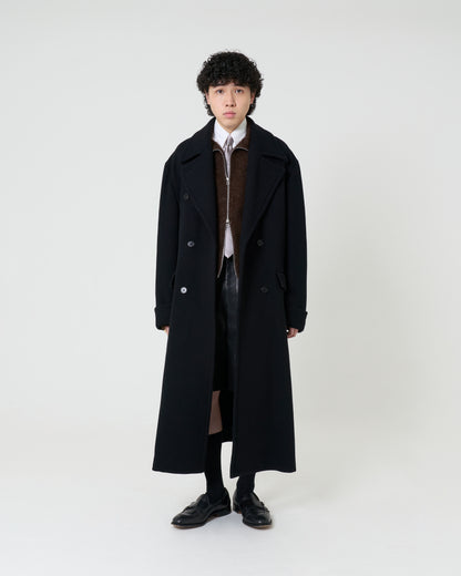 Tweed Long Coat _ BLACK